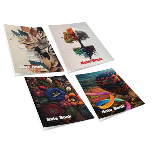 80 Sheets Notebook Lined 70 Grm Set 4 Pcs - A4 Size