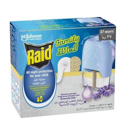 Raid Red Mosquito Repellent Device With Liquid Lavender Scent 41 Ml