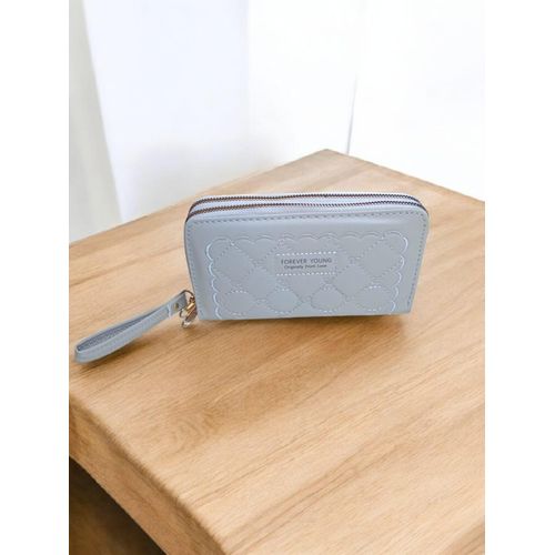 Women's Leather Wallet With 2 Zippers Very Elegant And Chic