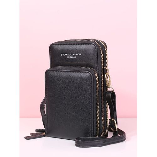 Trendy, Modern Crossbody Bag For Women, Black