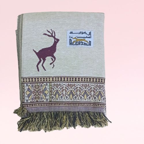 The Small Deer Shawl Is Luxurious, Burgundy
