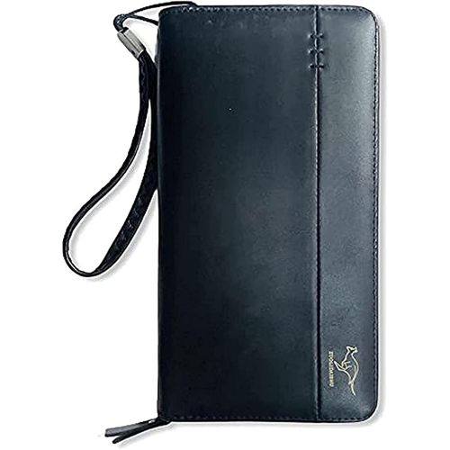 A Modern And Very Chic Kangaroo Wallet In Black Color