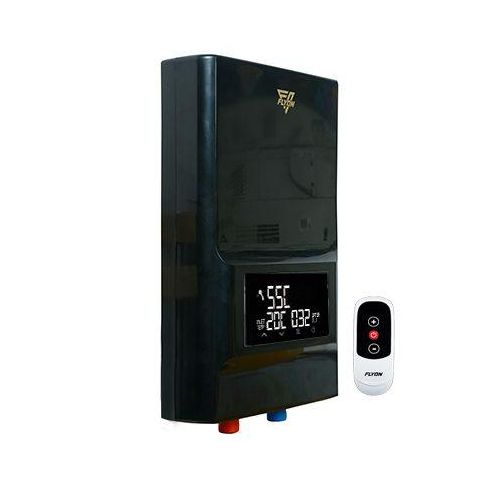 Flyon Instant Electric Water Heater with Remote Control- 13.5 KW- Black - Premium Gold 13.5