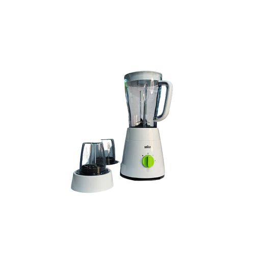 Braun Blender 3 In 1 Jug With Chopper And Grinder- 500 Watt- White - JB0123WH