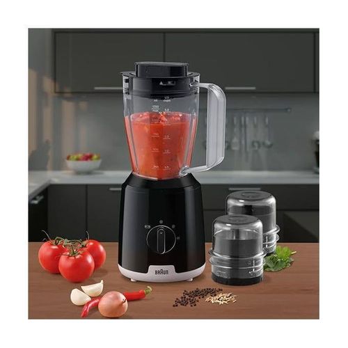Braun Countertop Blender With Attachments- 1.25 Liters- 600W- Black - Jb-1023BK