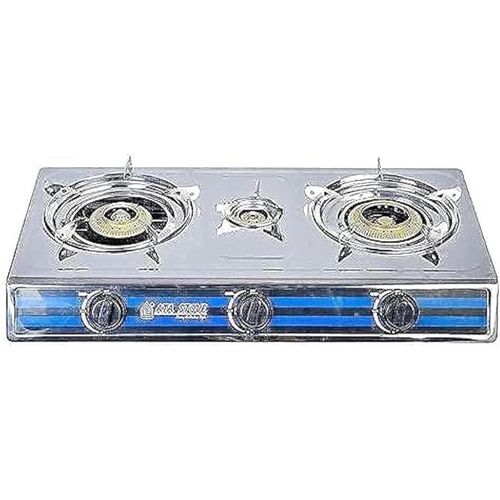 ATA Surface Cooker 3 Burners - Silver -J-GC401