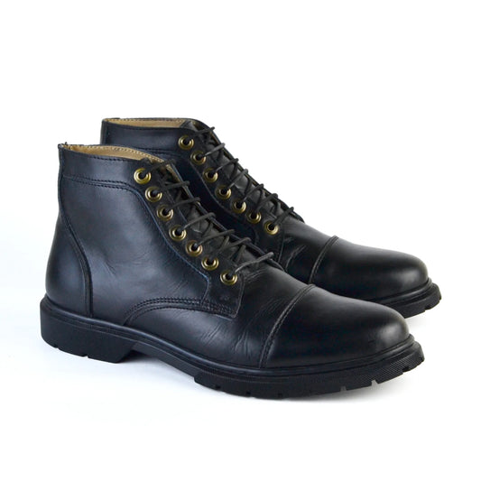 Leather Derby Halfboot – 9001 Black