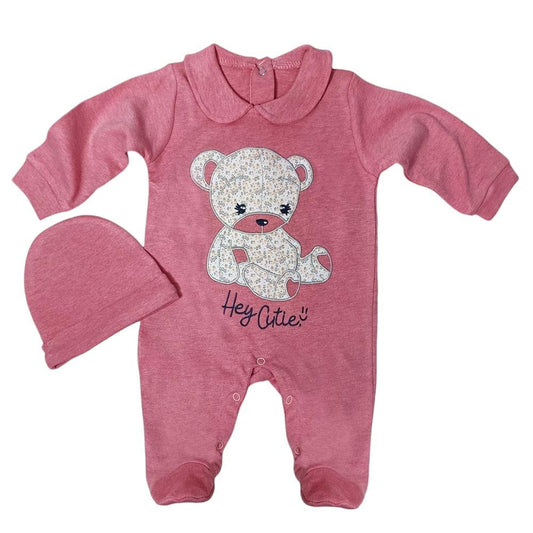 Baby jumpsuit hey cutie Watermelon
