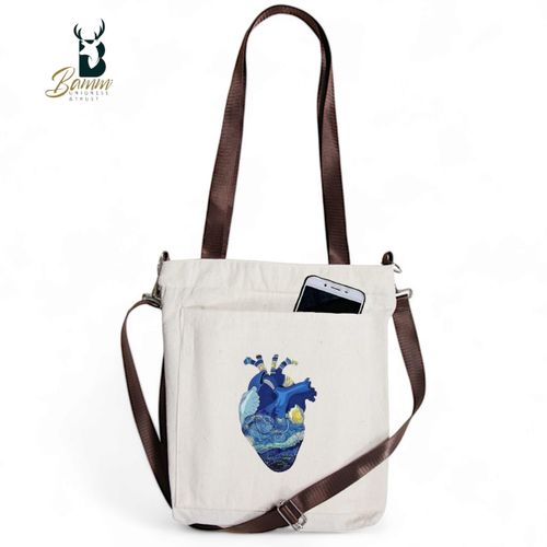 BAMM Beige Tote Bag With Two Adjustable Shoulder Straps19