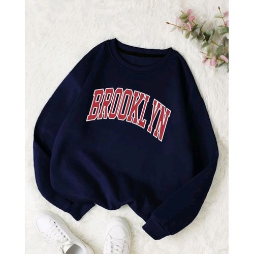 Martina Store Stylish Women Hoodie Round Neck - Dark Blue