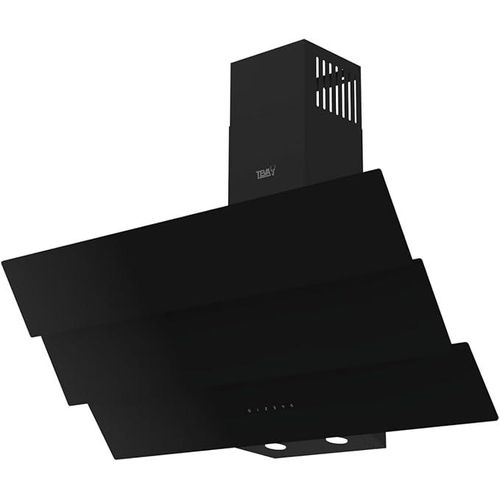 TEVA Decorative Hood 90 Cm Airflow 800M3H - Black Glass - Touch Control, 4 Speed Levels - Internal And Extrnal Recycle - Turkey
