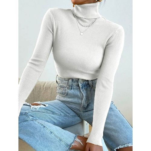 Martina Store Women's High Cool Made Of Ribbed Cotton - White