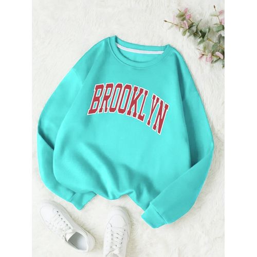Martina Store Stylish Women Hoodie Round Neck - Aqua