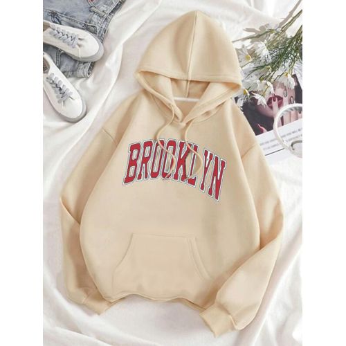 Martina Store Stylish Women Hoodie  - Beige