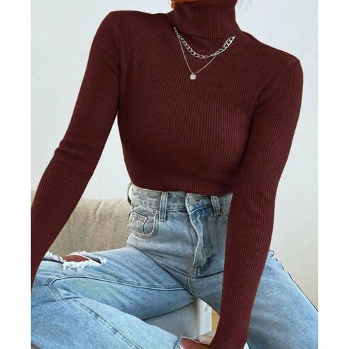 Martina Store Women's High Cool Made Of Ribbed Cotton - Dark Red