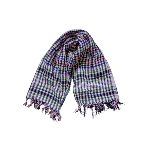 Very chic and elegant striped scarf shawl, black, green and yellow