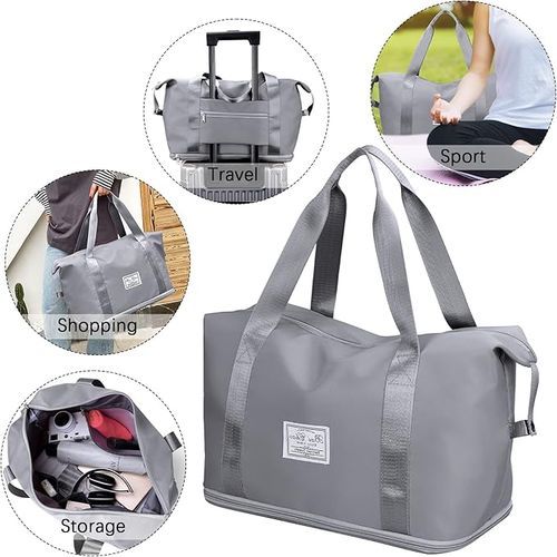 Best Selling Expandable Travel, Shopping, Gym Bag Gray