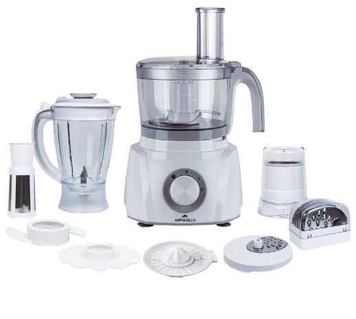 Armadillo food processor 1000 watt multi-function 2 speeds white
