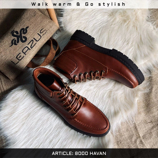 Leather Bold Halfboot- 8000 HAVAN