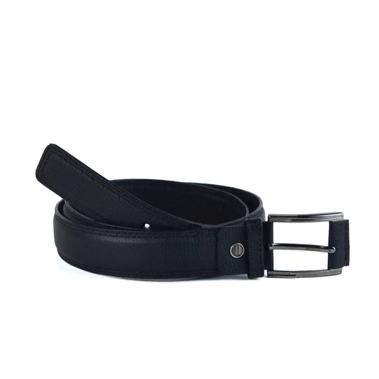 Leather Semi formal belt – 2MM-11 BLACK