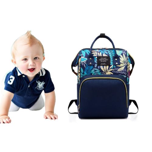 Mami Baby Diaper Bag In A Plain Navy Blue Color