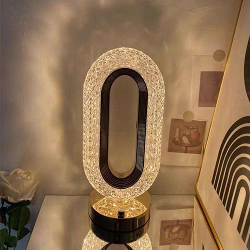 Touch Oval Crystal Lamp That Operates On USB Charging