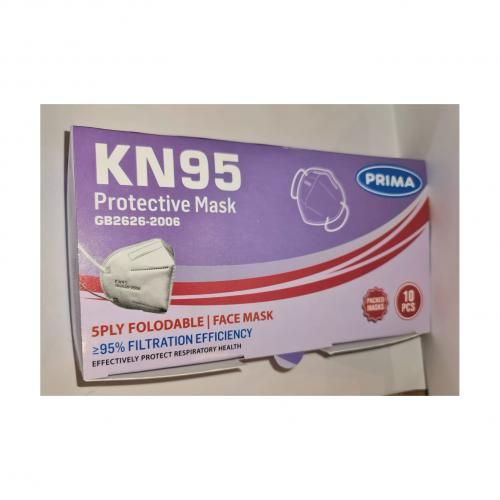 Prima Kn 95 - Protective Mask - 5 Ply Foldable  Face Mask Packed  Set 2 Boxes ×  10 Pcs