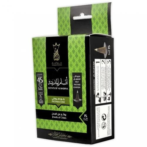 Ansaam Incense Ansam Maka& Elmadina Cones Package - 2 Packet × 15 Pcs