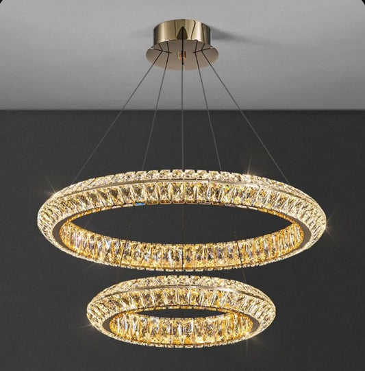 ‎Round Chandelier Stainless Steel *Crystal (Code:353)‎