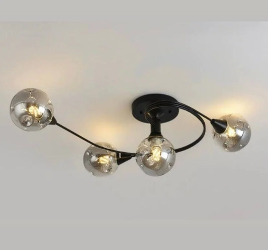 ‎Spiral Chandelier 4 – Black – (Code:467)‎