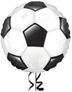 Football Balloons Set Black and White Soccer Party Decorations Sports Party Decorations Star and Heart Shape Perfect for Birthdays, Cheerleading Parties, Special Events for Football Fans 1 Piece