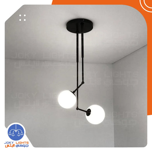 2-arm movable pendant - black  (code:313)