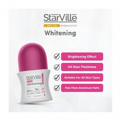 Starville Whitening Roll On Coconut Scent  - 60ml