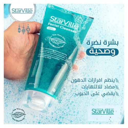 Starville Anti-bacterial Tea Tree Oil Face Wash - 200ml -set 2pcs