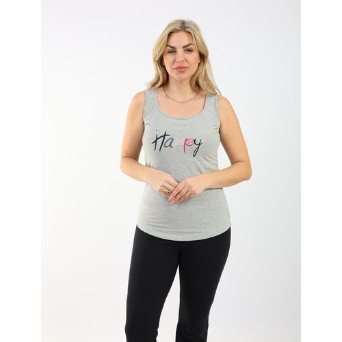 Zecotex Sleeveless Grey Pajama Set / Comfortable Viscose Sleepwear / Lightweight Fabric For Ultimate Comfort / Elegant Women's Loungewear"