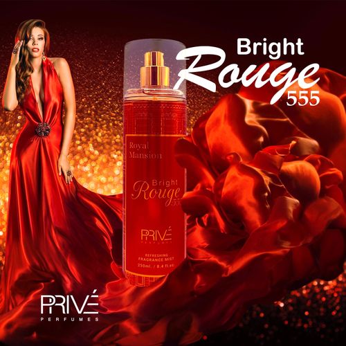 Prive Body Mist Bright Rouge 555 For Women 250ml