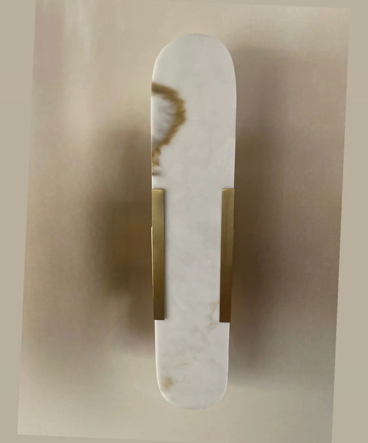 White and gold oval applique - (code :525)