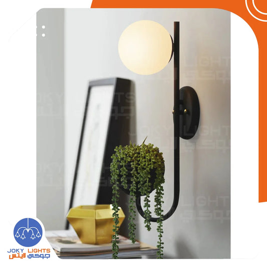 Wall lamp without flowers – black (code:401)