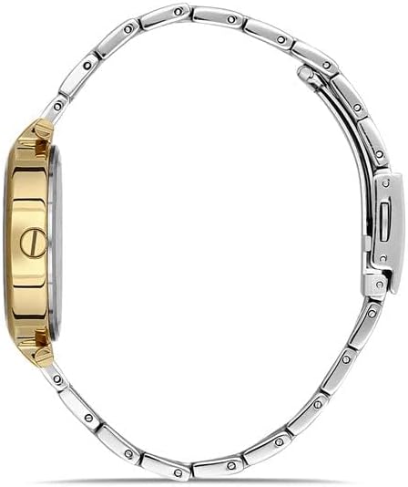 Daniel Klein Analog Silver Dial Women's Watch-DK.1.13206-6 Gold strap