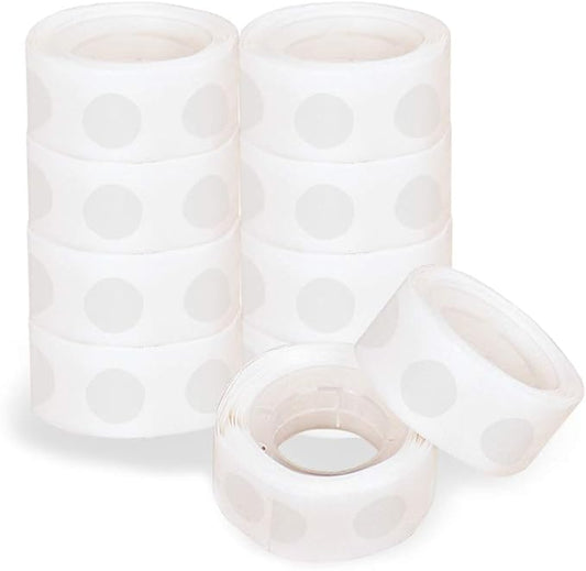 CattleyaHQ 1000 Pieces Points Glue,Balloon Invisible Double Sided Dot Adhesive,10 Rolls (100 Pieces per roll) Tapes For Wedding Birthday Party Balloon DIY Decoration