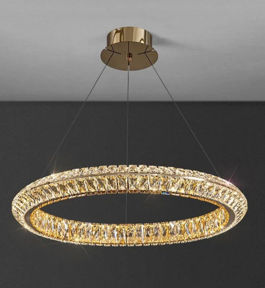 ‎Round Chandelier Stainless Steel*Crystal 349:Code‎