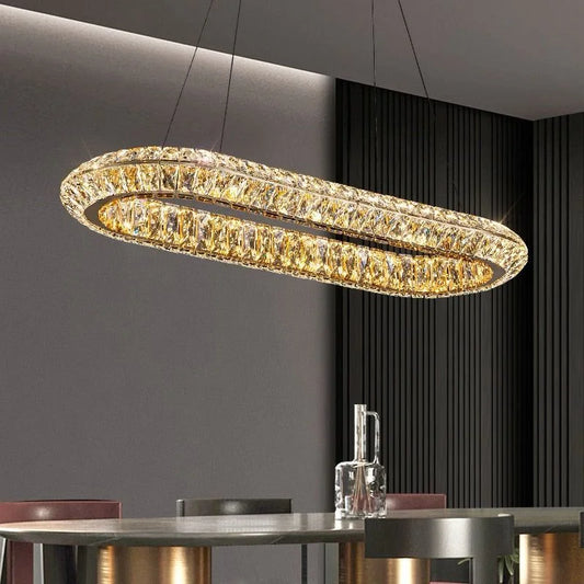 Oval Stainless Steel Chandelier Code:348