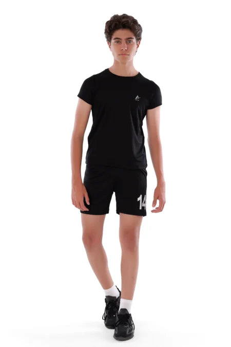 Boys’ Black Football Kit – Comfortable, Breathable Design