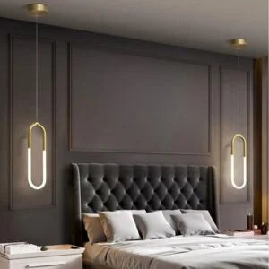 LED oval pendant – shiny gold (code:330)