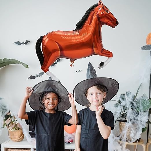 4 Pcs Horse Balloons Horse Balloons Aluminum Foil Balloons Perfect for Horse Theme Party Decorations, Such as Birthday Party, Baby Shower, Cowboy Party.