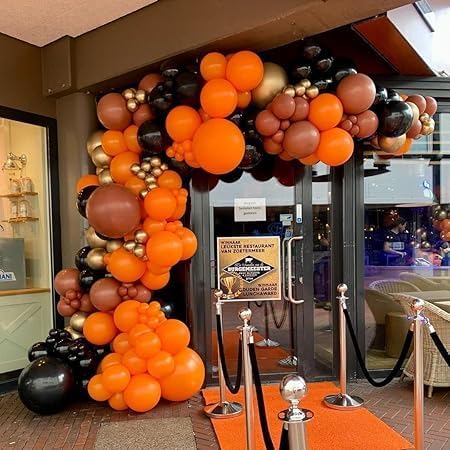 High Quality Latex Balloons 12 Inch Perfect for Birthday Party Decoration, Wedding and Special Events Inflatable with Air or Helium Contains 100 Balloons (Orange)