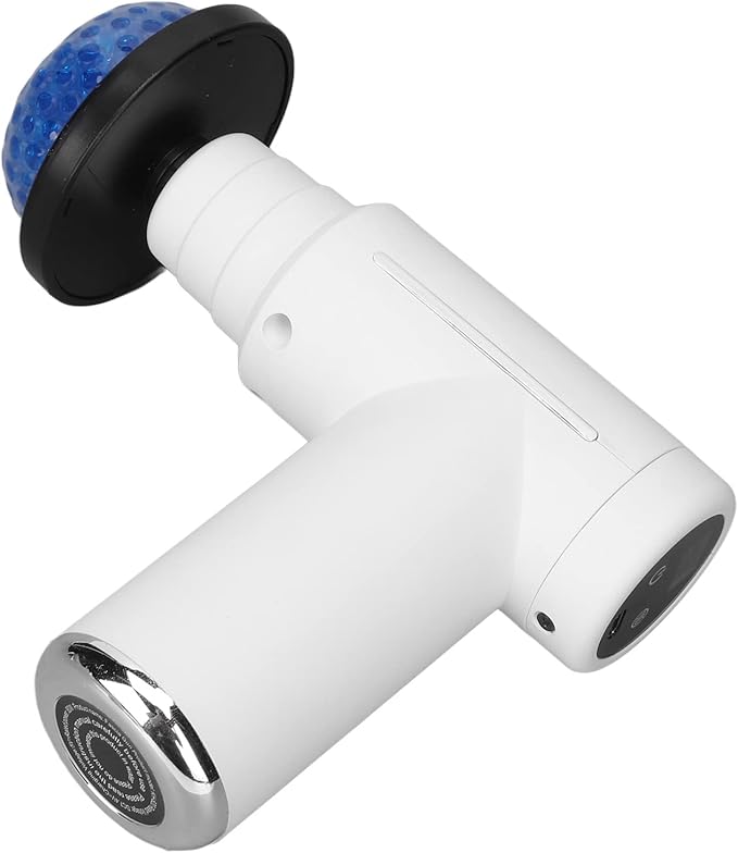 ZJchao Massage Gun Deep Tissue, Handheld Adjustable Electric Muscle Massager Portable Hot Cold Compress Percussion Deep Tissue Massager for Athletes Gym Relaxation (White)