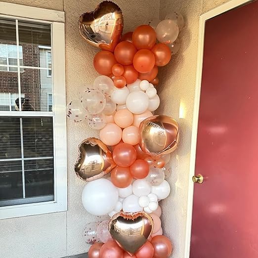 Rose Gold Foil Heart Balloons 10pcs Rose Gold Heart Balloons 18 Inch Valentines Day Balloons Helium Balloons for Birthday Wedding Valentine's Day Birthday Party Decorations