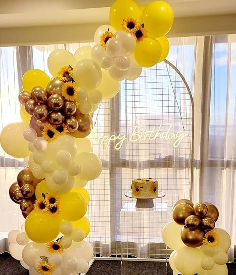High Quality Blue Latex Balloons, 12 Inch Perfect for Birthday Party, Wedding, Special Event Decoration, Air or Helium Inflatable, Contains 100 Balloons (Yellow)