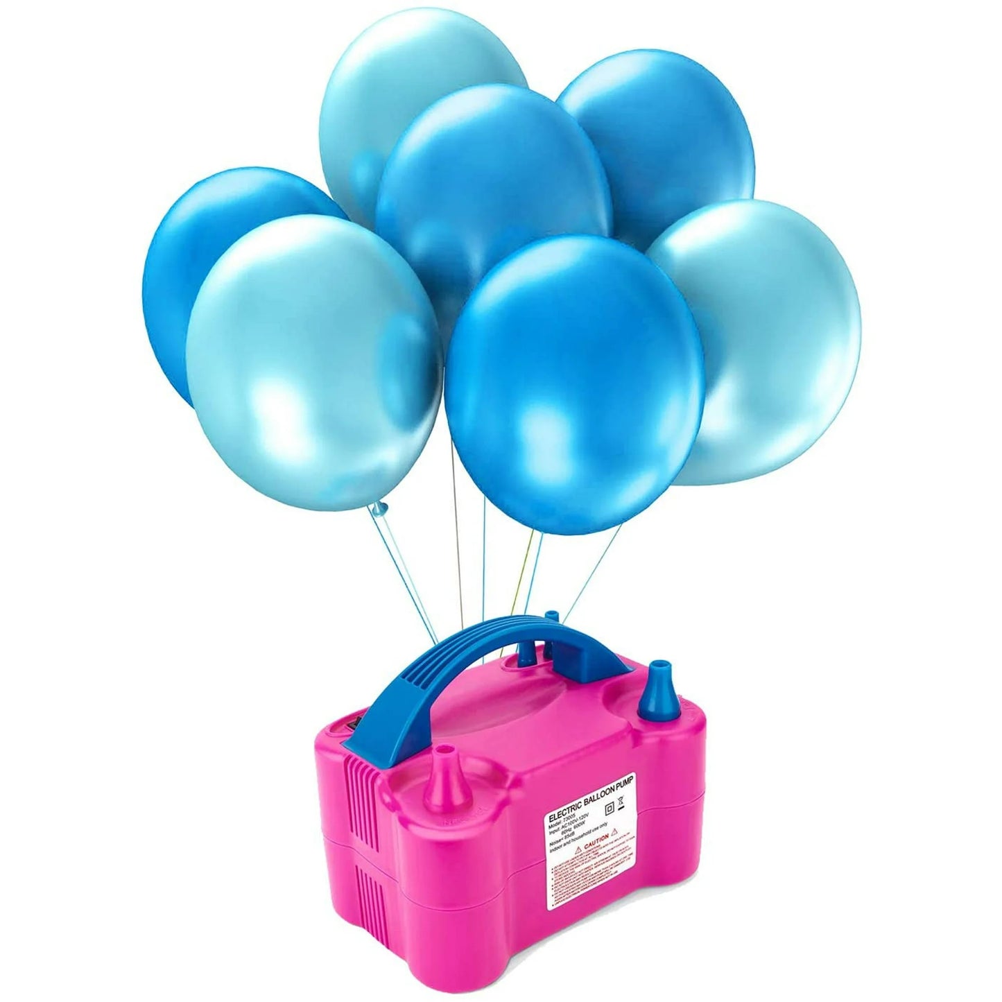 Generic Portable Dual Nozzle Electric Air Balloon Pump Pink/Blue